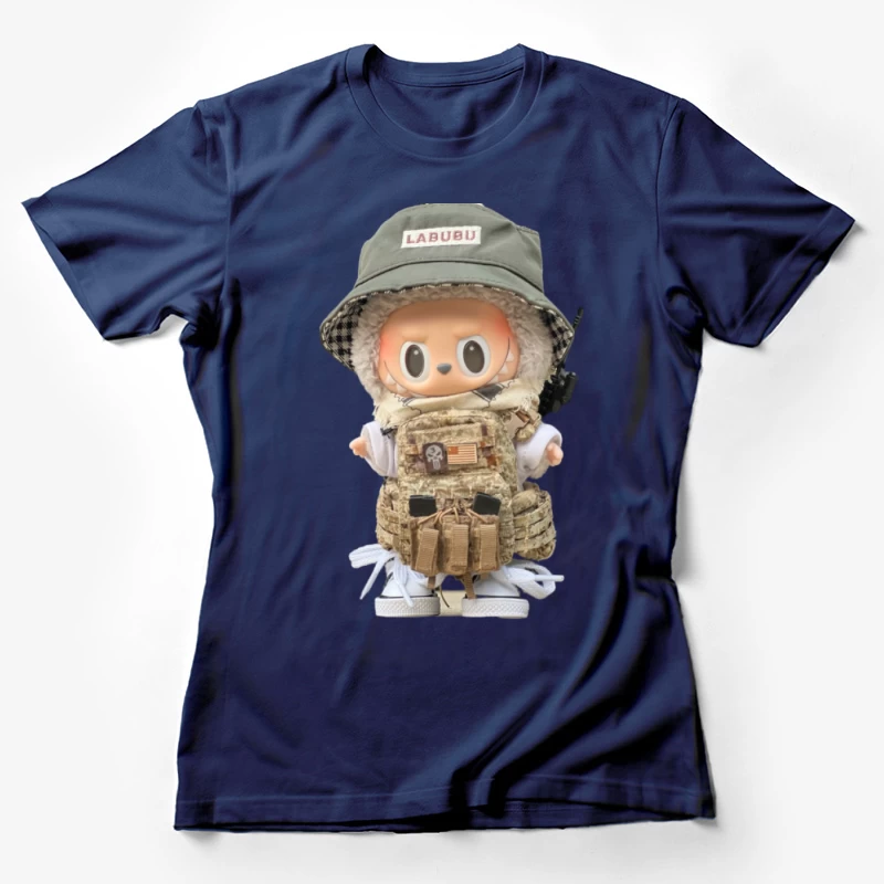 Labubu Figur in taktischer Ausrüstung Damen T-Shirt