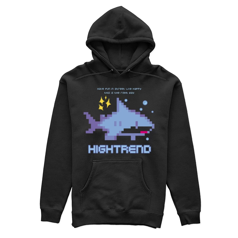 Pixel-Hai mit Motivationsbotschaft Damen Pullover Hoodie