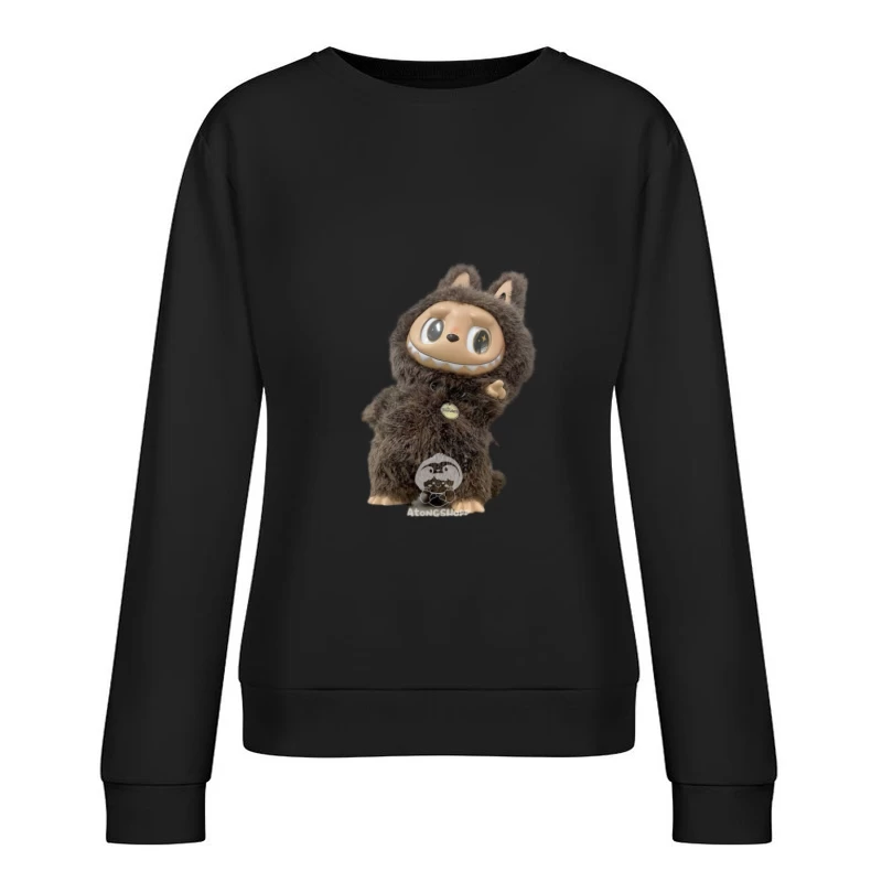 Niedliches Plüschtier mit Wolfskostüm Damen Pullover Sweatshirt