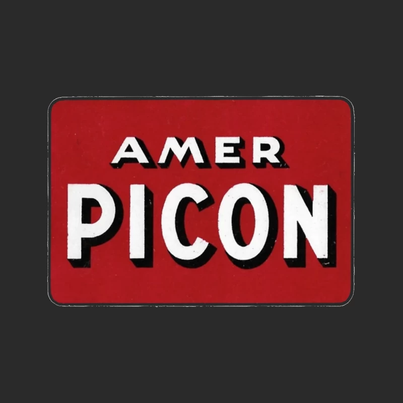 Vintage Amer Picon Logo Typography on Red Background Baseball Cap