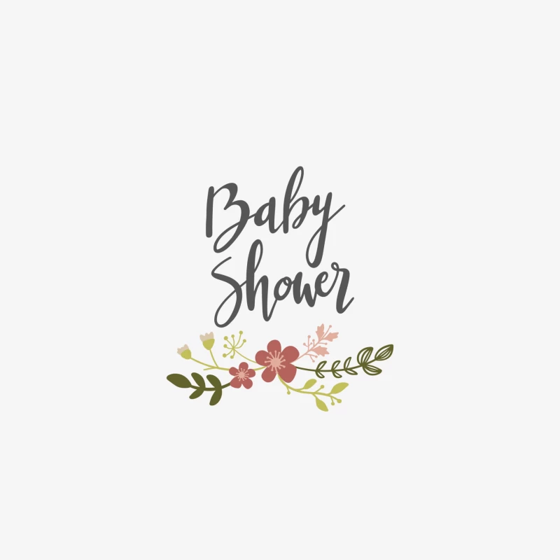 Décoration de Fleurs pour Baby Shower Homme Manches Longues T-Shirt