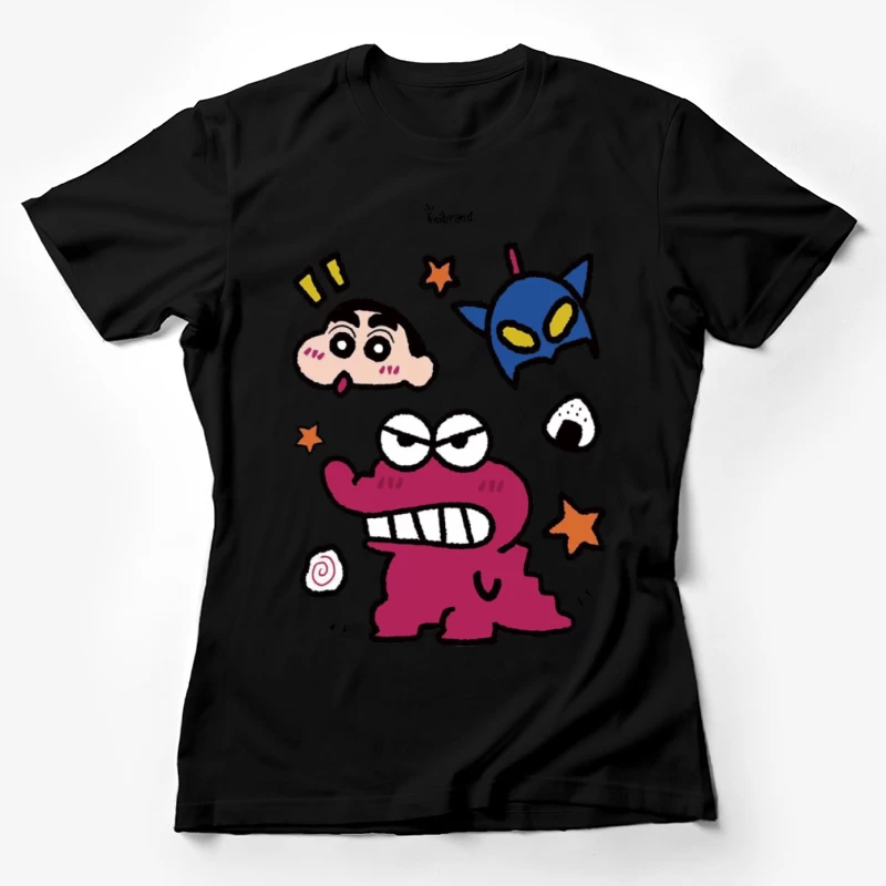 Bunter Cartoon-Charakter mit Emotionen Damen T-Shirt