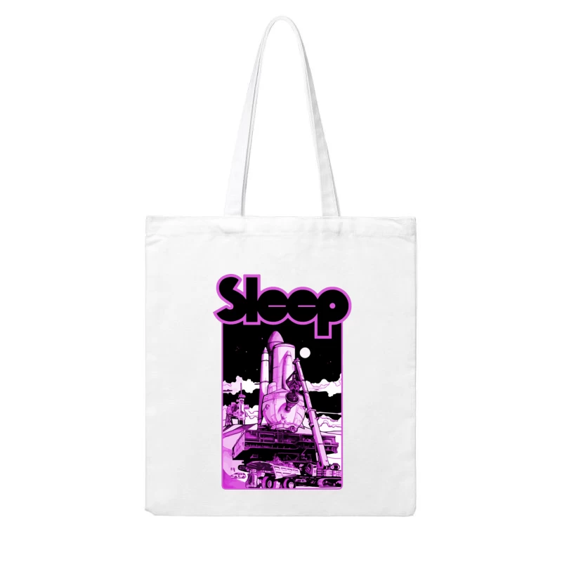 Sleep Band's Purple Rocket Industrial Space Art Cotton Tote Bag