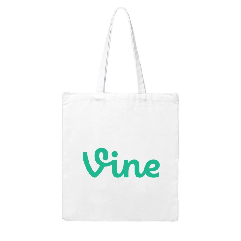 Vine Social Media Platform Green Logo Cotton Tote Bag