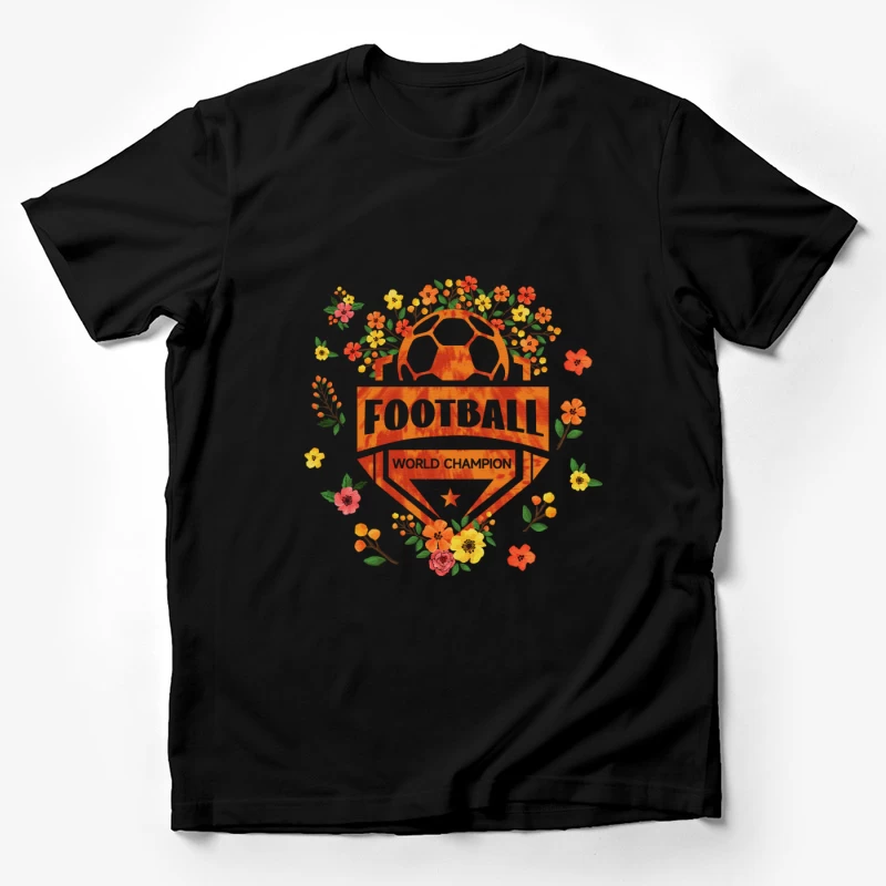 Fußball-Weltmeister mit Blumenmuster Herren T-Shirt