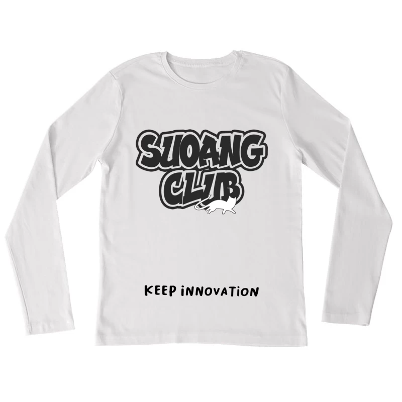 Retro-Design: Streetwear-Katze im Swag-Club Damen Langarm T-Shirt