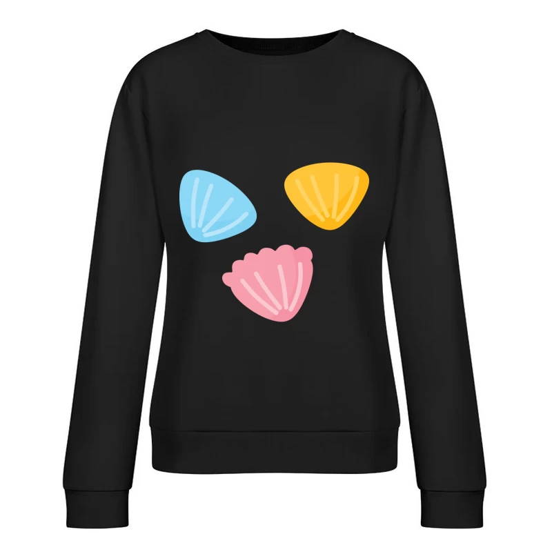 Coquillages colorés modernes Femme Sweat-shirt à enfiler