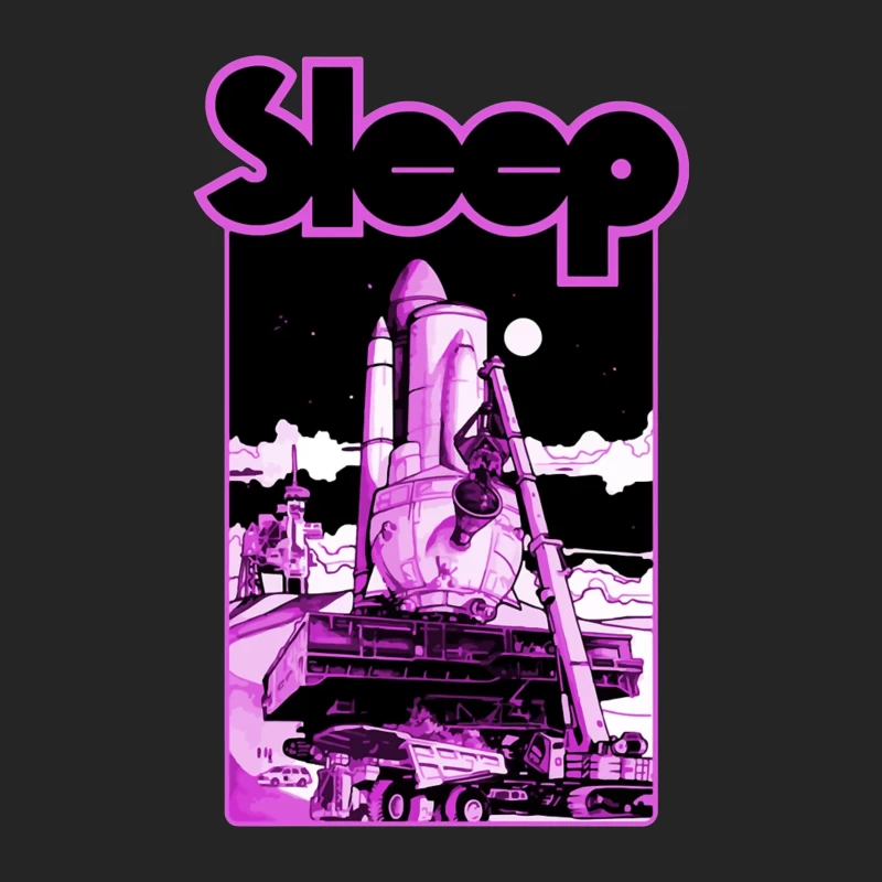 Sleep Band's Purple Rocket Industrial Space Art Male Pullover Sweatshirt