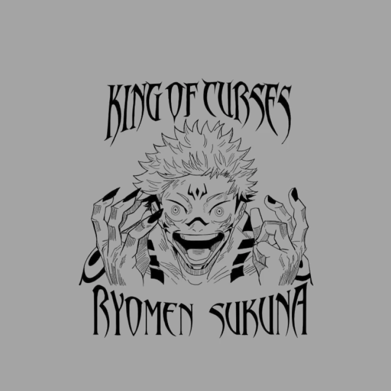 Illustration des Königs der Flüche, Ryomen Sukuna Herren T-Shirt