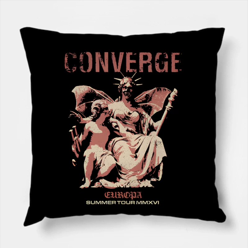 Converge European Tour Throw Pillow