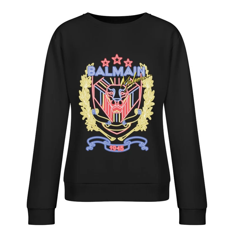 Balmain Mode, Maluma Kollaboration Damen Pullover Sweatshirt