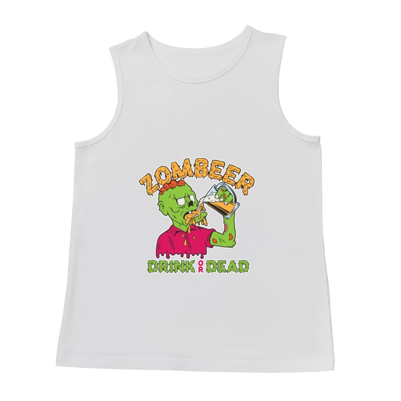 Zombie Beer Illustration Male Tank Top