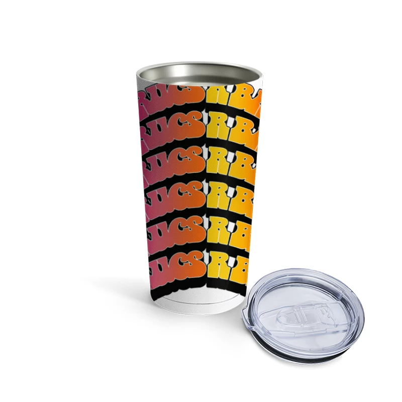 Drugs R Bad Retro Font Design Travel Mug
