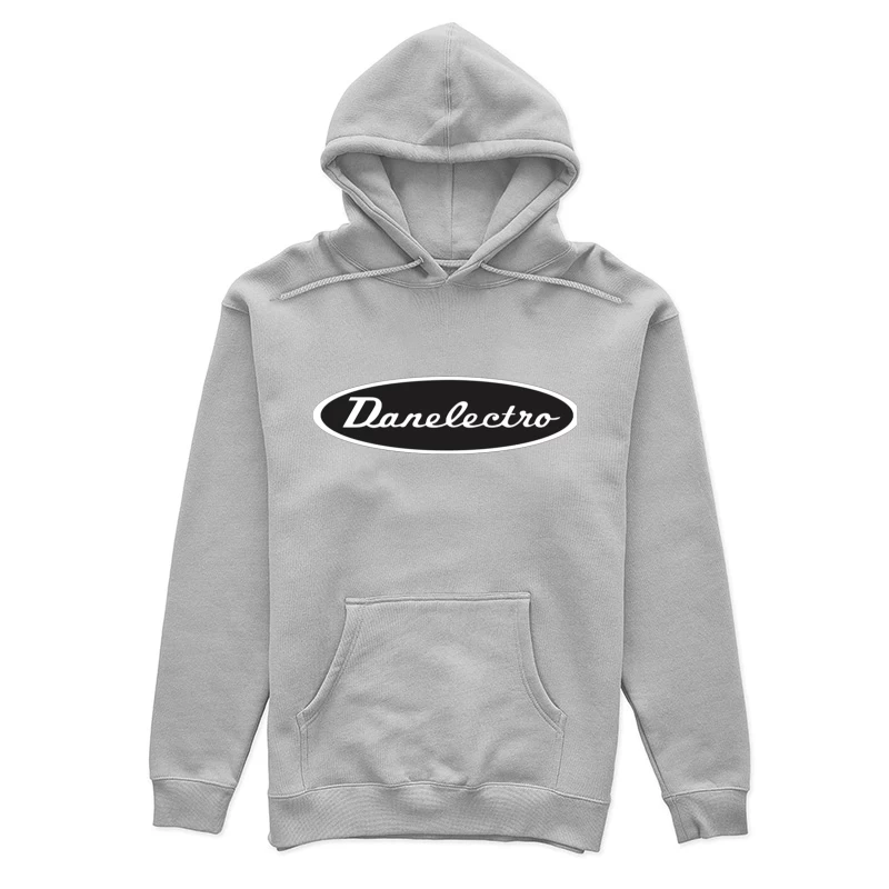 Vintage Danelectro Musical Equipment Logo in Black and White Female Pullover Hoodie