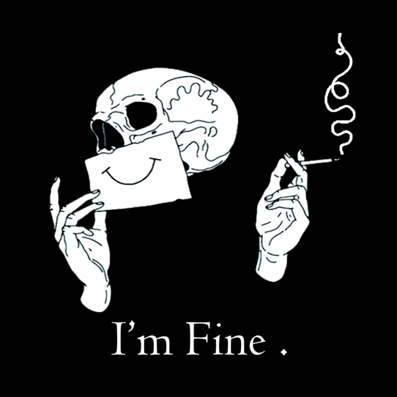 Skull with a Smile and Cigarette Pin
