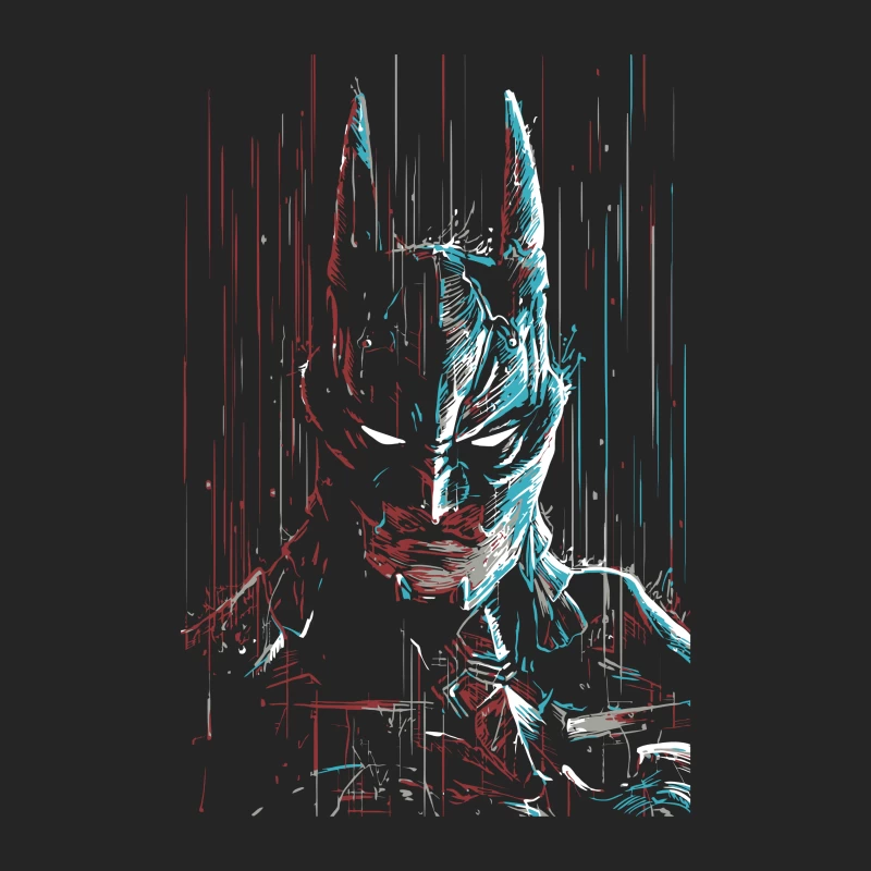 Abstract Digital Art of Batman Male Pullover Sweatshirt
