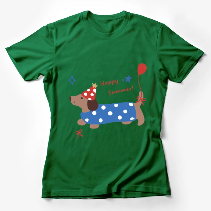 Fröhlicher Hund feiert Sommer Damen T-Shirt