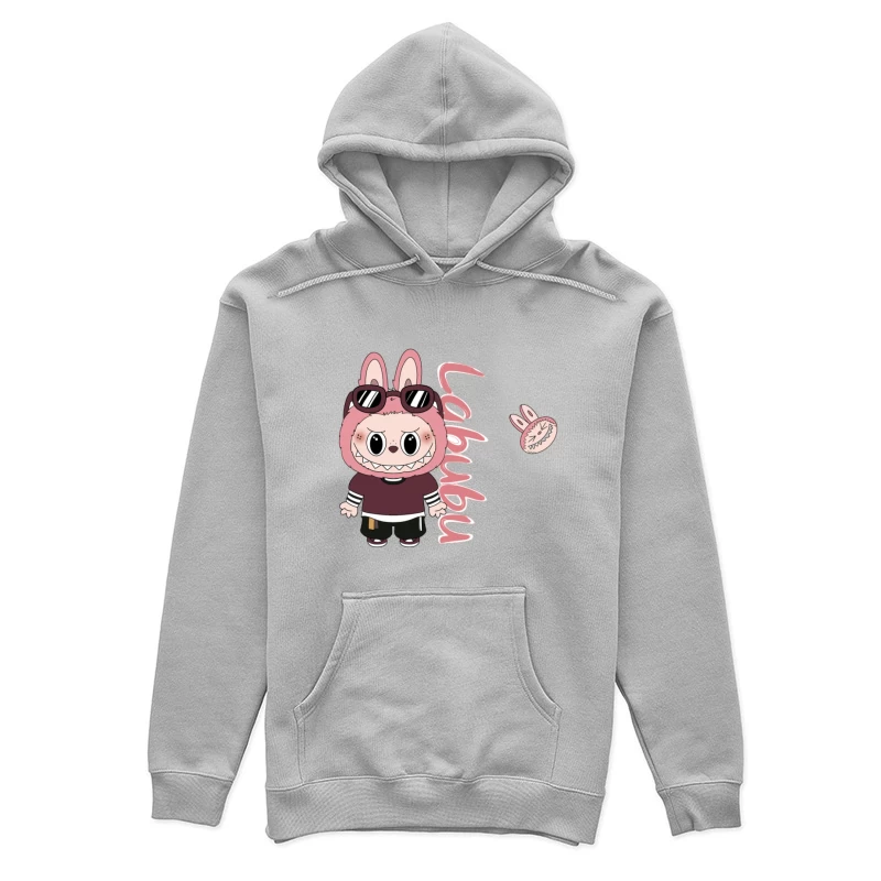 Adorabile personaggio Labubu con orecchie da coniglio Felpa con cappuccio Donna