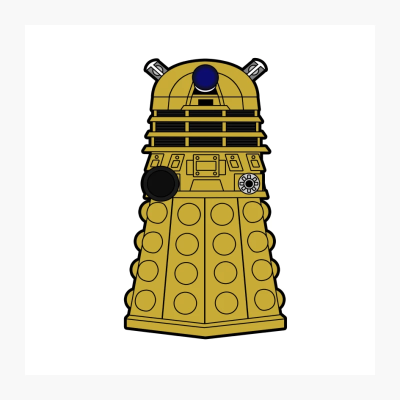 Iconic Dalek from Doctor Who Science Fiction Series Pin