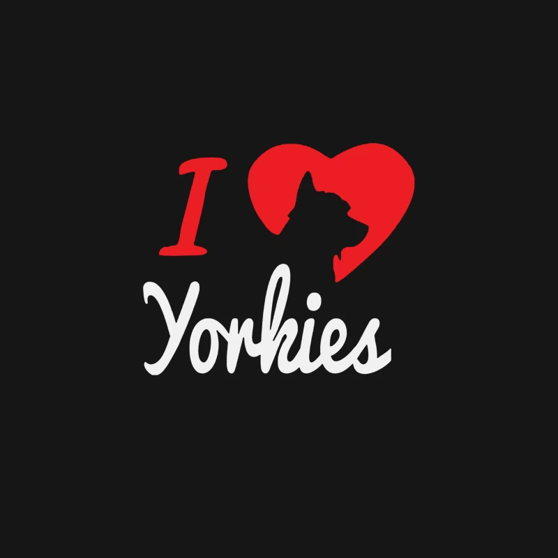 I Love Yorkies Dogs Desk Mat