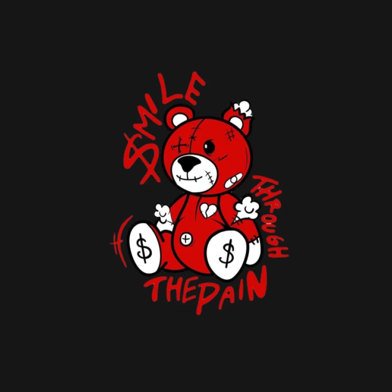 Lächeln durch den Schmerz Bär Herren Langarm T-Shirt