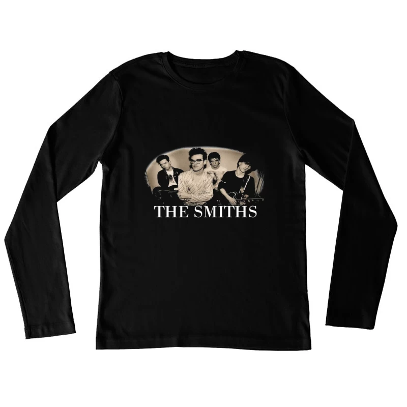 The Smiths - Iconic 1980s Alternative Rock Band Portrait Female Long Sleeve T-Shirt