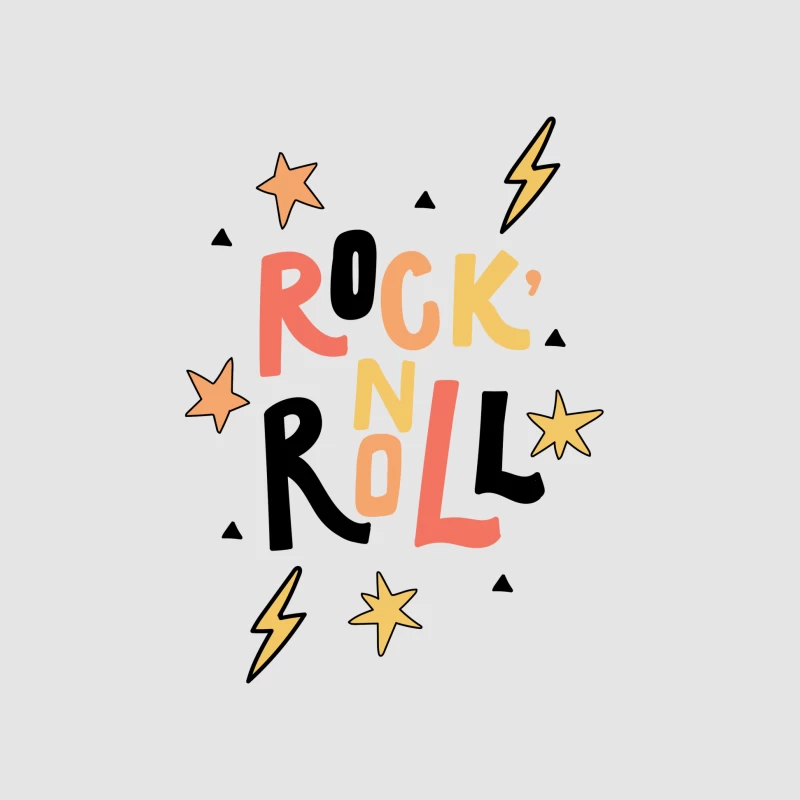 Design Rock 'n' Roll coloré Femme Sweat à capuche