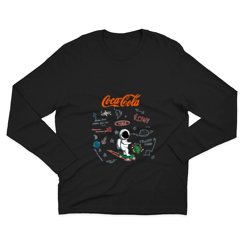Astro-Skateboarding mit Coca-Cola und NASA Herren Langarm T-Shirt