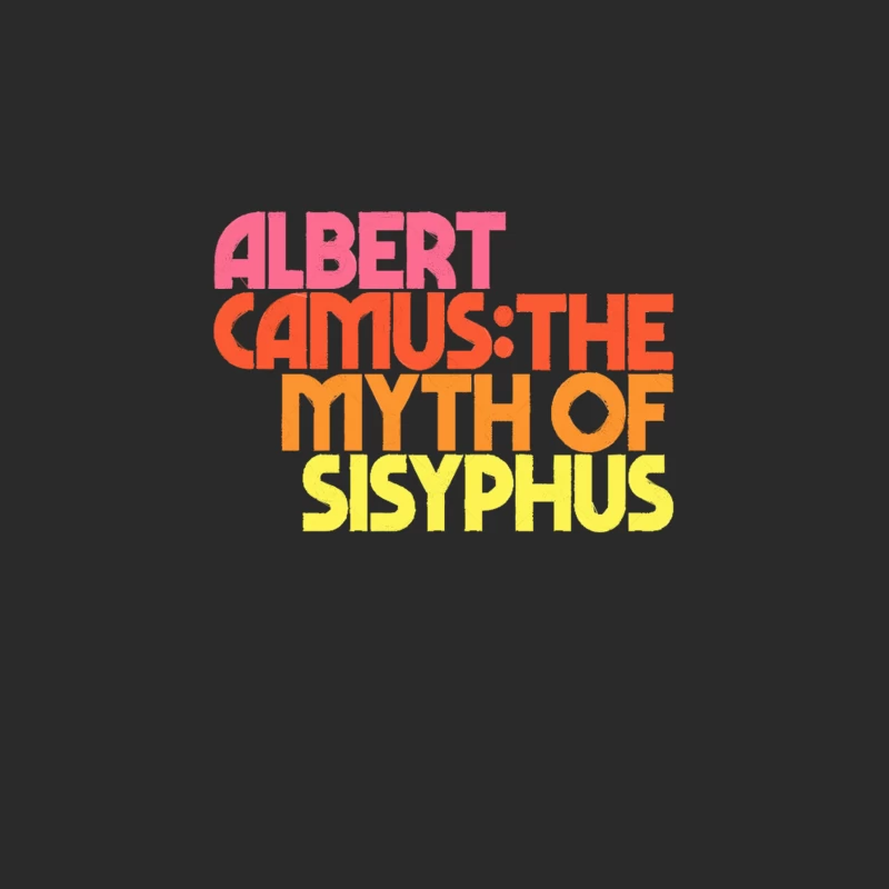 Albert Camus The Myth of Sisyphus Typography Design Baseball Cap