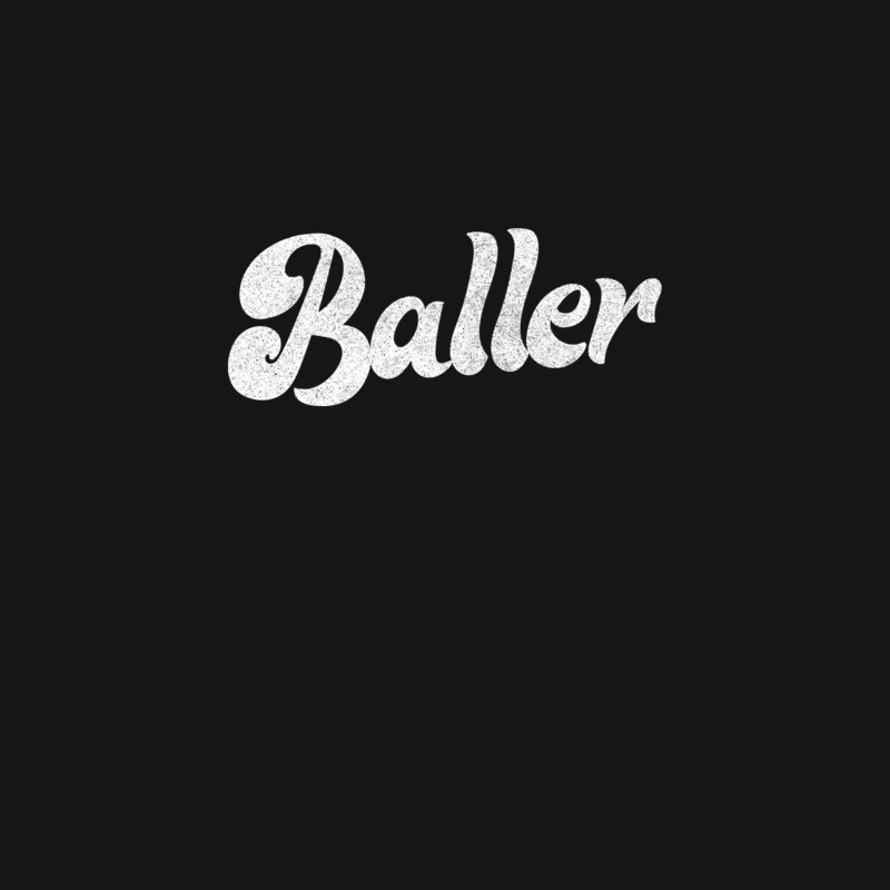 Baller   Retro Typography Design Desk Mat