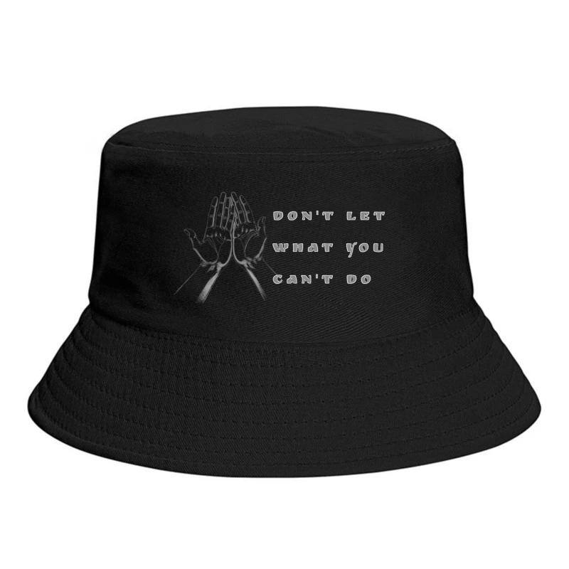 Minimalist Hand-Drawn Motivational Quote Design Bucket Hat