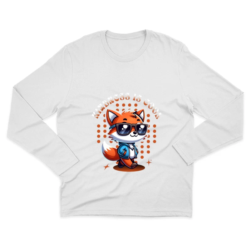 Renard Cool avec Lunettes de Soleil et Veste Homme Manches Longues T-Shirt