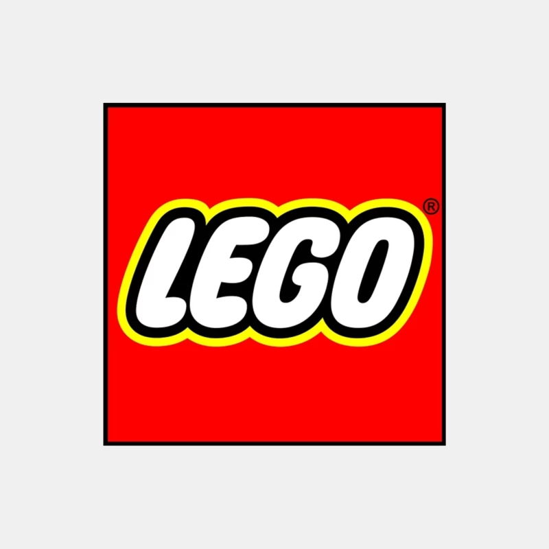 Classic LEGO Logo with Red Background and Yellow Border Male Tank Top