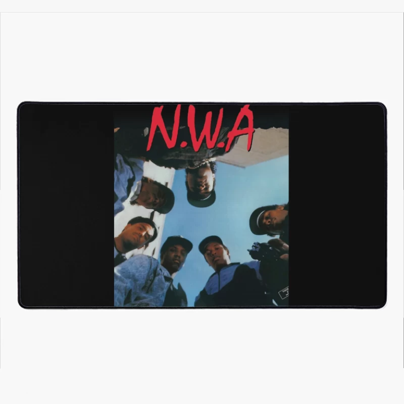 N.W.A Group Circle Low-Angle Photo Against Blue Sky Desk Mat