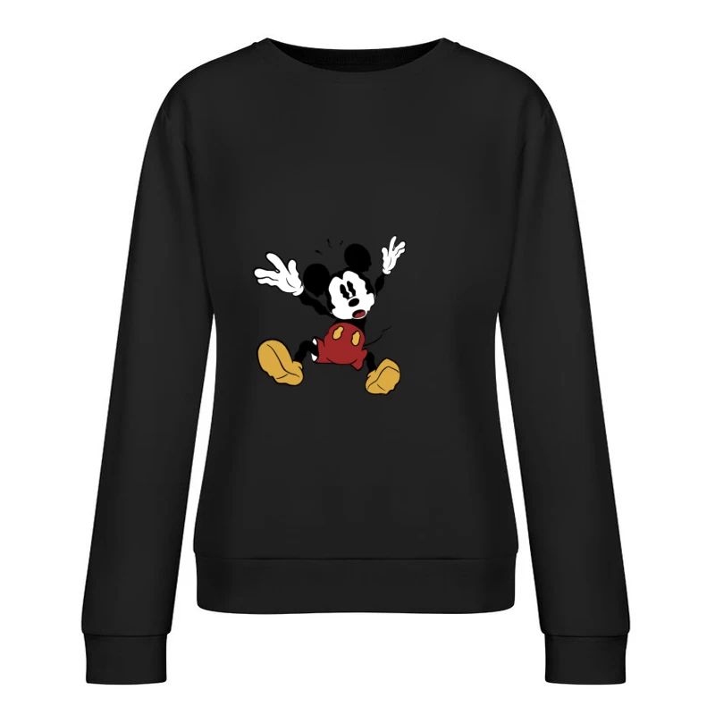 Saut de dessin animé rétro Femme Sweat-shirt à enfiler