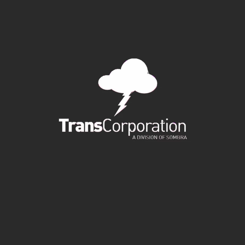 Faint Pink Cloud Logo with Text Outline Baseball Cap