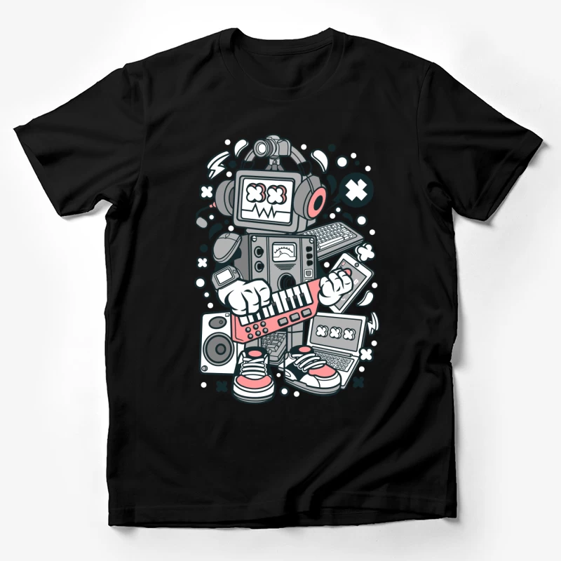 Robot musical avec gadgets de technologie Homme T-Shirt
