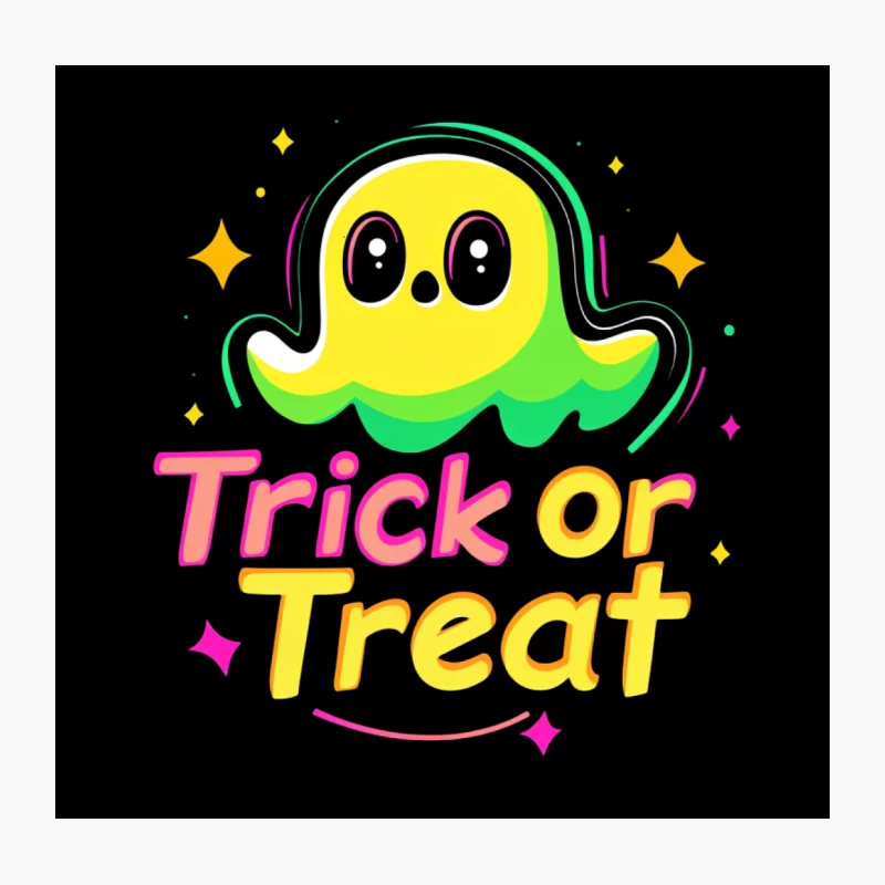 Cute Cartoon Ghost for Halloween Trick-or-Treating Throw Pillow
