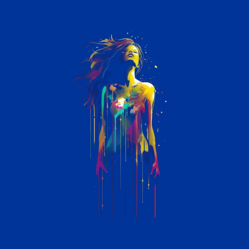 Colorful Abstract Woman Mouse Pad