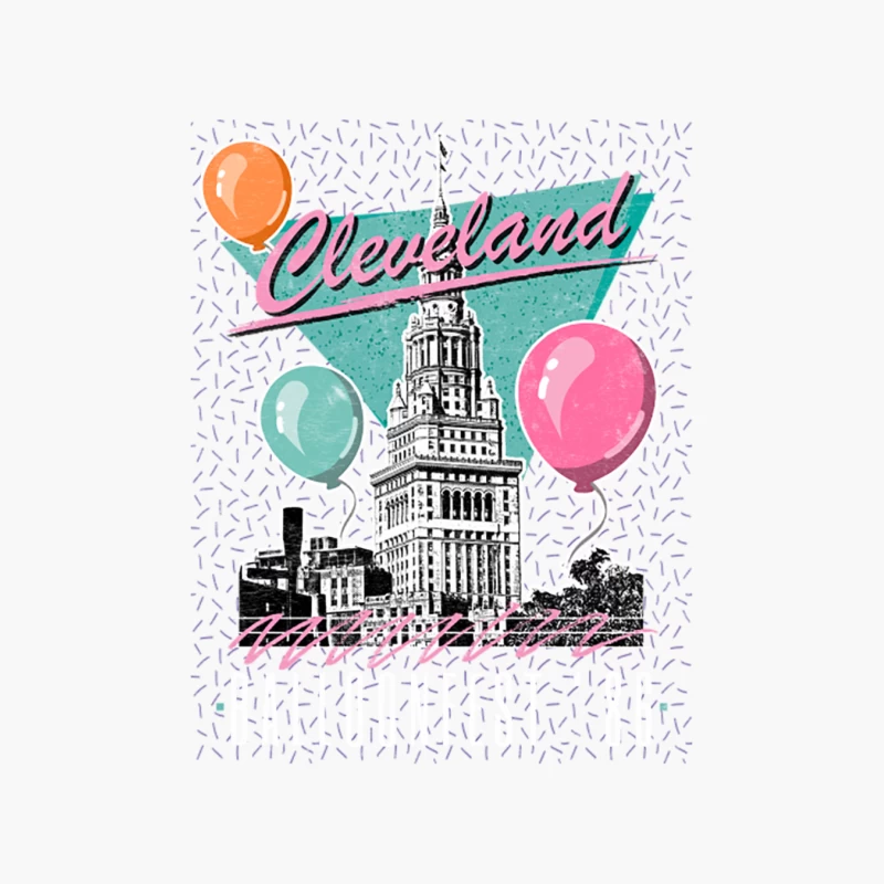 Cleveland Balloonfest 86  Retro Design Cotton Tote Bag
