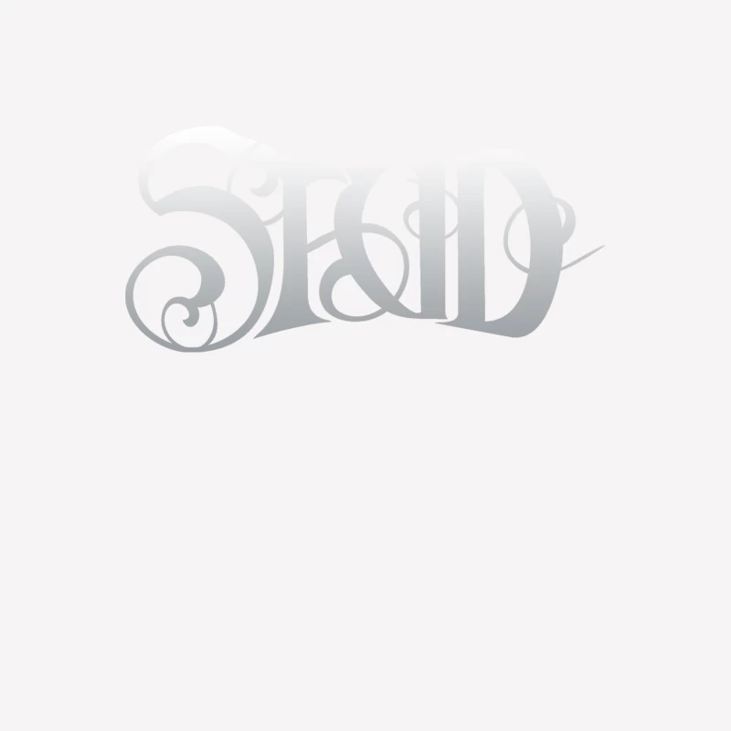 Elegant Gray Calligraphic Logo Design Male T-Shirt
