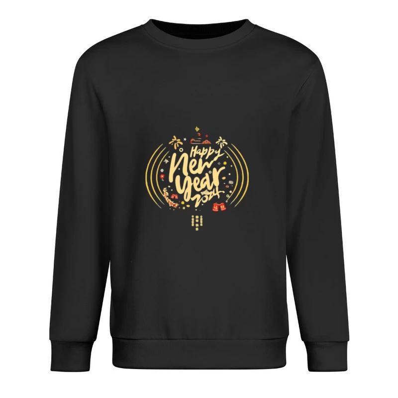 Fröhliches Neujahrsfest Design Herren Pullover Sweatshirt