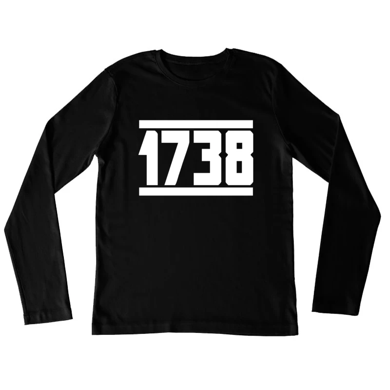 Graphic Design Featuring the Number 1738 Female Long Sleeve T-Shirt