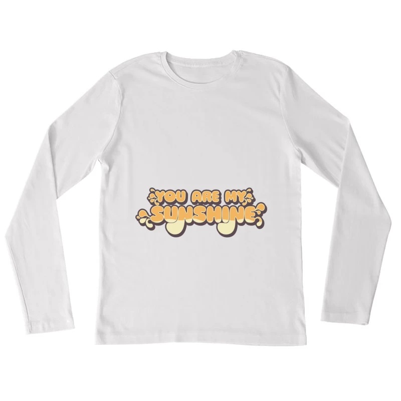 Bunter Schriftzug 'Du bist mein Sonnenschein' Damen Langarm T-Shirt