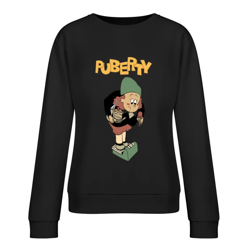 Pubertät, Eis, Waage Damen Pullover Sweatshirt