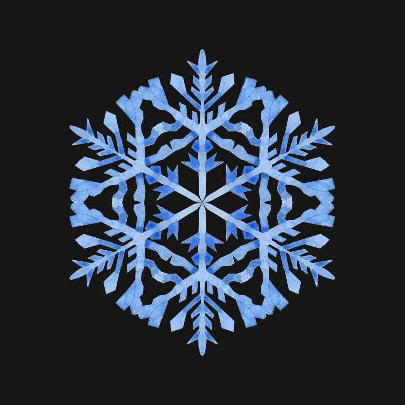 Flocon de neige bleu aquarelle Femme T-Shirt