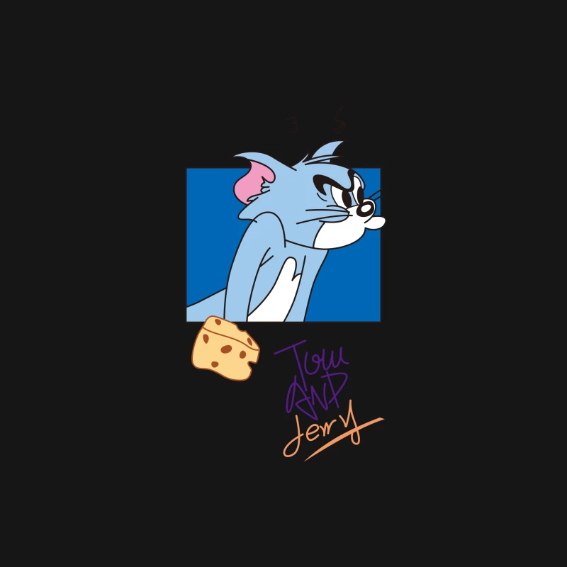Tom und Jerry Zeichentrick, Comic-Szene im Retro-Stil Herren T-Shirt