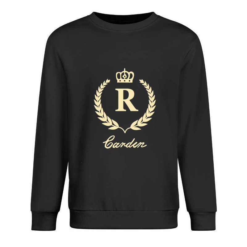 Elegant R Krone Logo Design Herren Pullover Sweatshirt