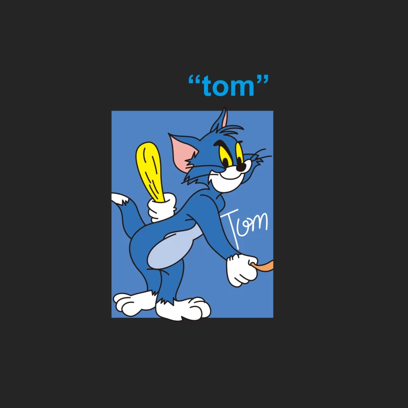 Tom der Cartoon-Katze mit Keule Herren Pullover Sweatshirt