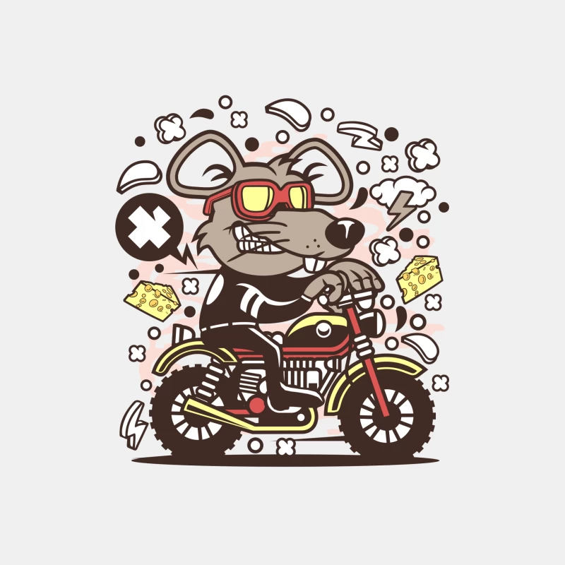 Souris sur moto avec fromage Homme Débardeur